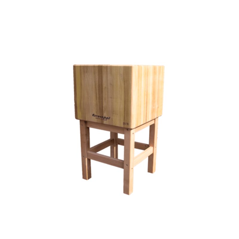 CEPPO IN LEGNO CON SGABELLO IN LEGNO SPESSORE 300 mm
