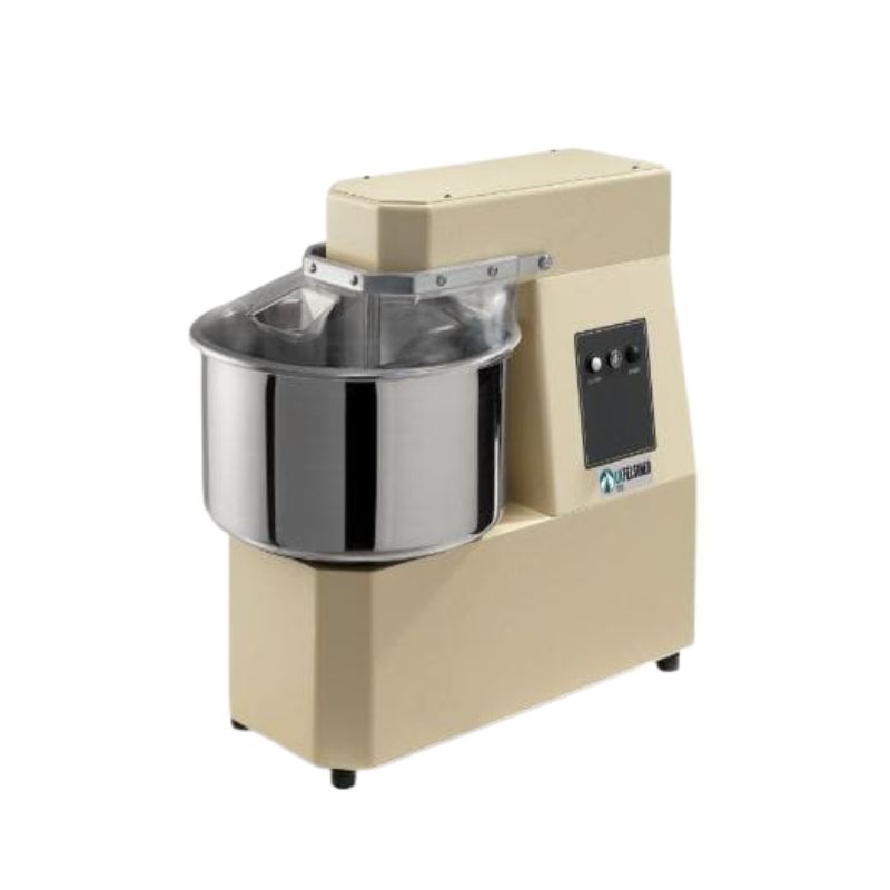 IMPASTATRICE PIZZA 20 LT TRIFASE CON TESTA RIALZABILE DA BANCO.