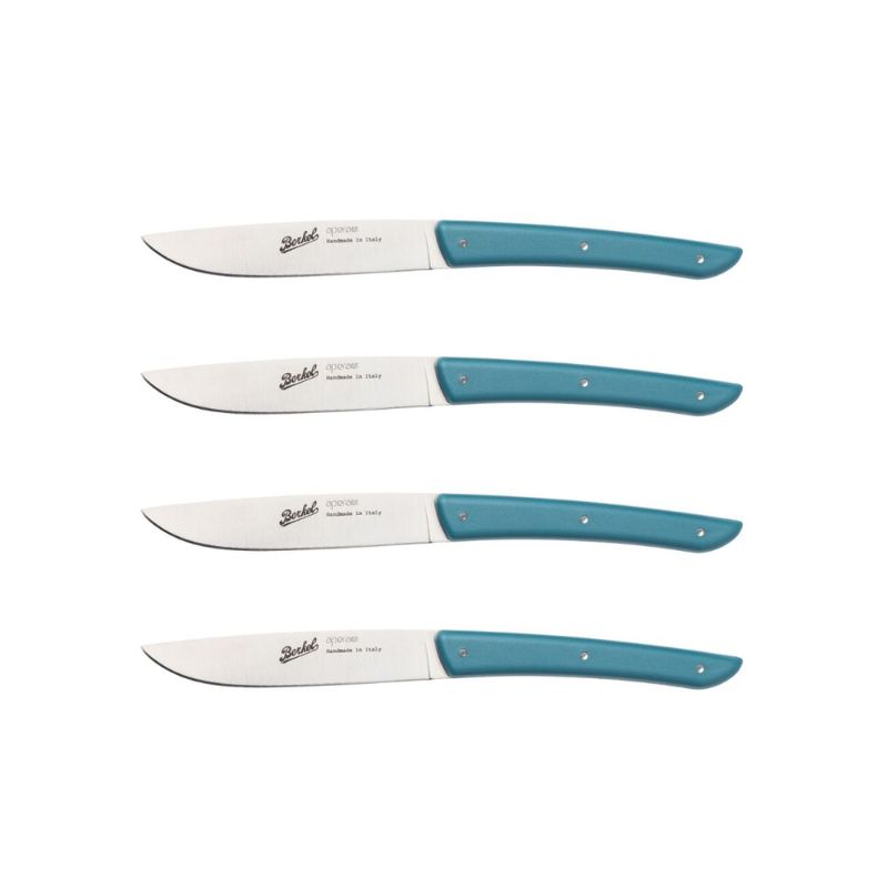 Set Quattro Coltelli Artigianali per Bistecca in Diverse Colorazioni - immagine 3